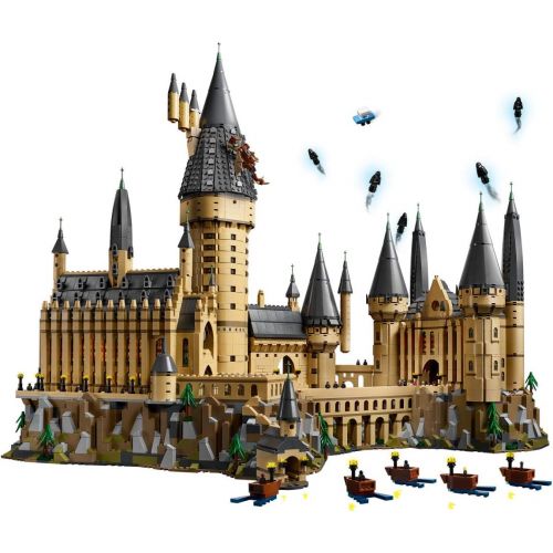  LEGO Harry Potter Hogwarts Castle 71043 Castle Model Building Kit with Harry Potter Figures Gryffindor, Hufflepuff, and More (6,020 Pieces)