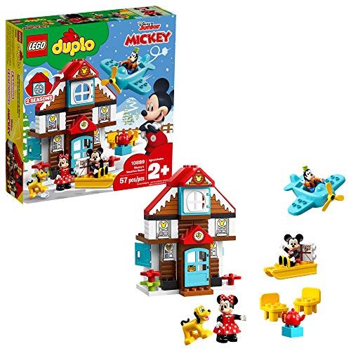  LEGO DUPLO Disney Mickeys Vacation House 10889 Toy House Building Set for Toddlers with Minnie Mouse, Goofy, Pluto and Mickey Mouse Figures (57 Pieces)