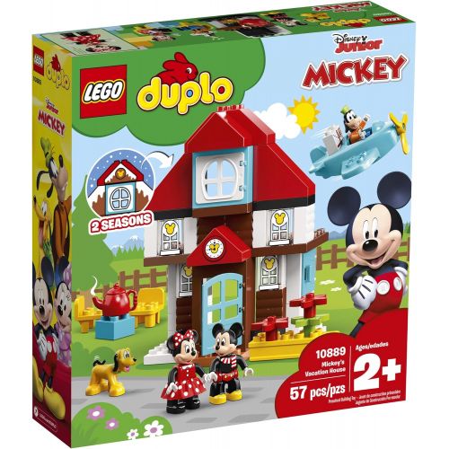  LEGO DUPLO Disney Mickeys Vacation House 10889 Toy House Building Set for Toddlers with Minnie Mouse, Goofy, Pluto and Mickey Mouse Figures (57 Pieces)