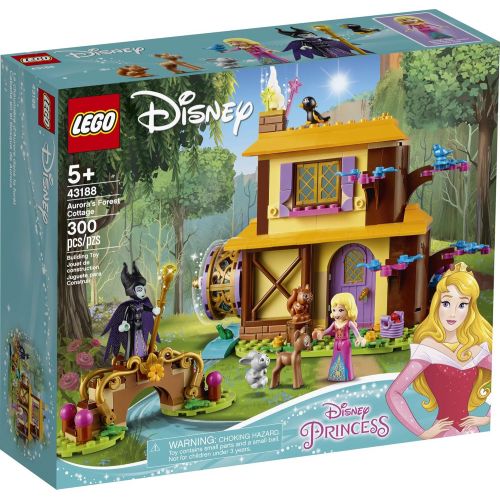  LEGO Disney Aurora’s Forest Cottage 43188, Sleeping Beauty Building Kit for Kids; A Fun Holiday Present or Birthday Gift for Disney Princess Fans (300 Pieces)