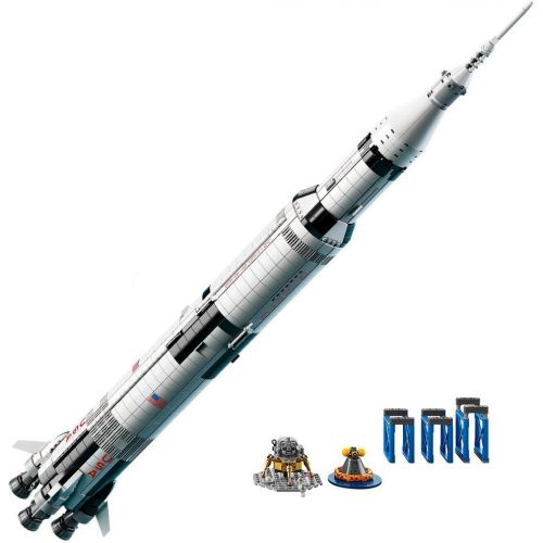  [무료배송]LEGO Ideas NASA Apollo Saturn V 21309 Outer Space Model Rocket for Kids and Adults, Science Building Kit (1969 Pieces) (Discontinued by Manufacturer)