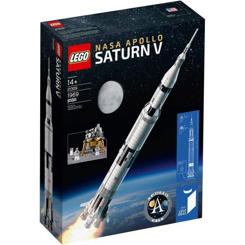  [무료배송]LEGO Ideas NASA Apollo Saturn V 21309 Outer Space Model Rocket for Kids and Adults, Science Building Kit (1969 Pieces) (Discontinued by Manufacturer)