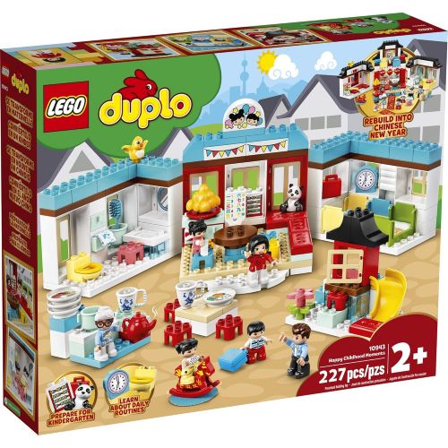  LEGO DUPLO Town Happy Childhood Moments 10943 Family House Toy Playset; Imaginative Play and Creative Fun for Kids, New 2021 (227 Pieces)