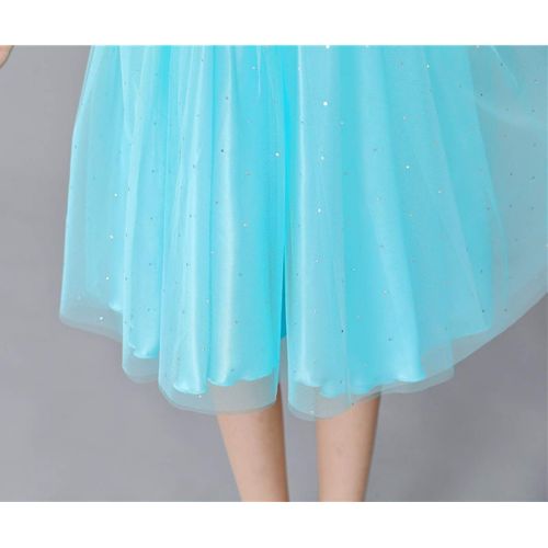  LEHNO Princess Elsa Costumes for Girls Birthday Party Star Dress Up Lace for Baby Girls