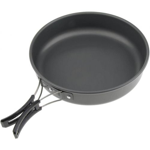  LEIPUPA Outdoor Nonstick Frying Pan 2-3 Person Aluminum Camping Cookware Cooking Pot