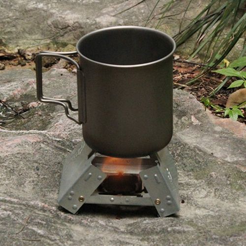  LEIPUPA Pocket Stove Folding Emergency Camping Stove with Pot Support Rack, Ultra Lightweight & Easy to Use