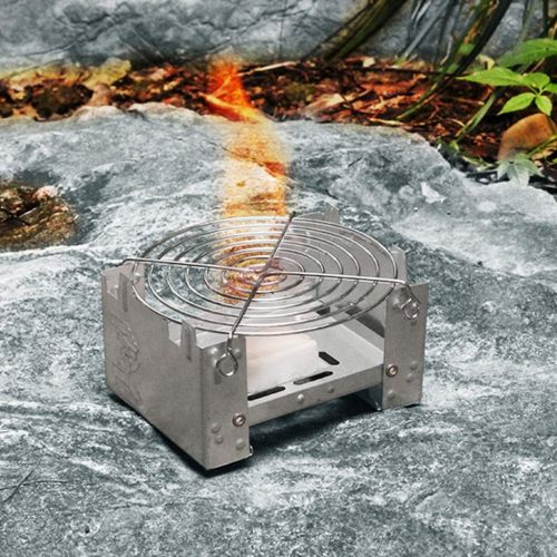  LEIPUPA Pocket Stove Folding Emergency Camping Stove with Pot Support Rack, Ultra Lightweight & Easy to Use