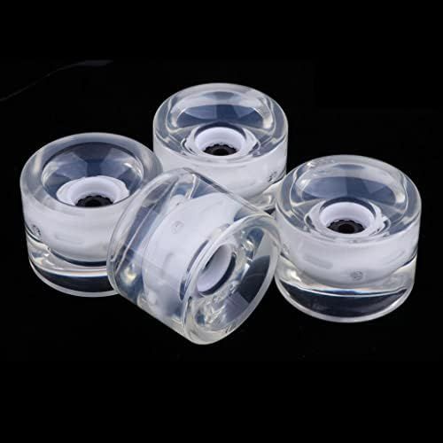  LEIPUPA 4pcs 70mm Longboard Light Up Wheels Flashing Skateboard Cruiser Repair Rebuild