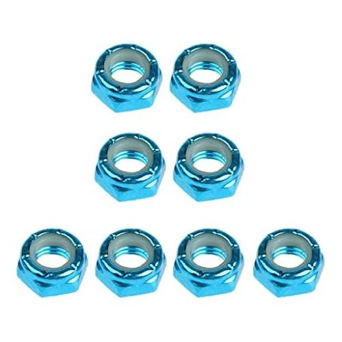  LEIPUPA 8pcs Replacement Skateboard Truck Axle Nuts Mounting Screws Hardware Set