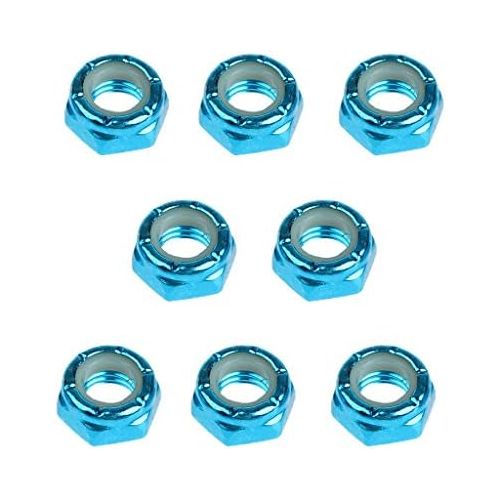  LEIPUPA 8pcs Replacement Skateboard Truck Axle Nuts Mounting Screws Hardware Set