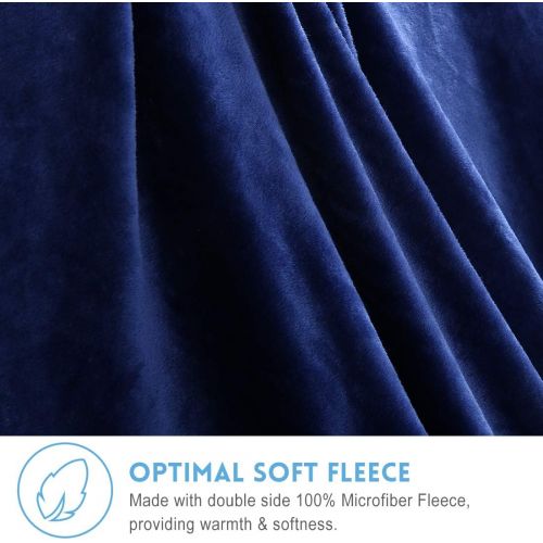  [아마존 핫딜]  [아마존핫딜]LEISURE TOWN Fleece Blanket Queen Size 330 GSM All Season Warm Soft Plush Luxury Microfleece Blanket, Thermal Fuzzy Double Blankets for Sofa Bed Couch, 90 by 90 Inches, Royal Blue
