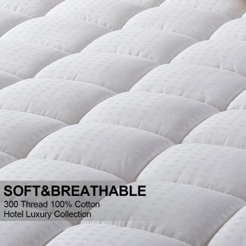  [아마존 핫딜] LEISURE TOWN Full Cooling Mattress Pad Cover(8-21 Deep Pocket)-Fitted Quilted Mattress Topper Down Alternative Fill