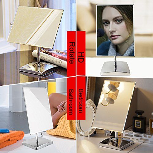  LEJU Makeup Mirror, Adjustable Rectangular Luxury Tabletop Makeup Mirror