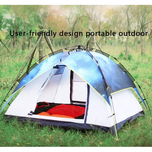  LEJZH Instant Pop Up Camping Tent Double Layer Instant Setup with Carry Bag Tents Dome Waterproof 4 Season for Outdoor Picnic Fishing Hiking Traveling