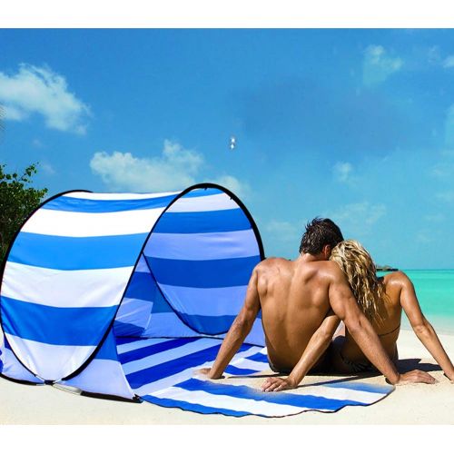  LEJZH 2 Person Beach Tent, Instant Pop Up Tent Sun Shade Sport Umbrella Canopy Waterproof/Windproof Portable Automatic Sun Umbrella