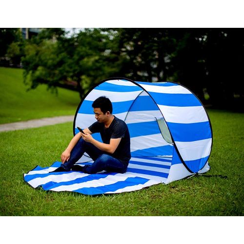  LEJZH 2 Person Beach Tent, Instant Pop Up Tent Sun Shade Sport Umbrella Canopy Waterproof/Windproof Portable Automatic Sun Umbrella