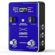 LEKATO Guitar Looper Pedal Drum Machine 2 IN 1, Stereo Guitar Drum Loop Pedals with App, 40 Slots 160 Mins, 100 Drum Grooves, Loop Pedal Supports External Footswitches Software Editing for Guitar Bass