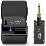 LEKATO Wireless Guitar System with Charging Box, Rechargeable Wireless Guitar Transmitter Receiver 2.4Ghz Guitar Wireless System for Electric Guitar Bass (WS-100)