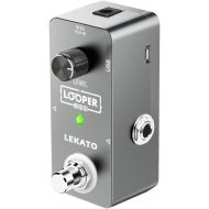 LEKATO Electric Guitar Looper Effect Pedal Loop Pedal True Bypass Unlimited Overdubs 5 Minutes Looping Time Loop station with USB Cable