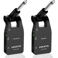 [아마존베스트]LEKATO Wireless Guitar Transmitter Receiver 2.4G Rechargeable 6 Channels 30M Transmission Range Wireless Audio Guitar System for Electric Guitar Bass