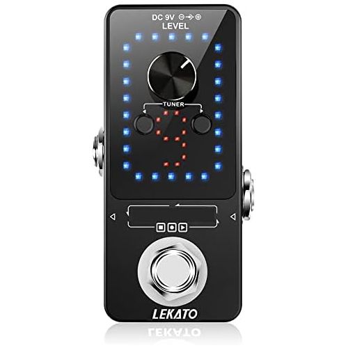  [아마존베스트]LEKATO Guitar Effect Pedal Guitar Looper Pedal Tuner Function Loop Station Loops Loops 40 Minutes Recording Time with USB Cable for Electric Guitar Bass