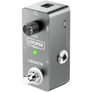 [아마존베스트]Lekato Loop Pedal for Electric Guitar Loop Pedal Unlimited Overdubs 5 Minutes Loop Time Loop Station for True Bypass with USB Cable