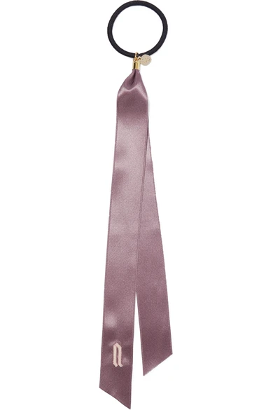 LELET NY Embroidered satin hair tie