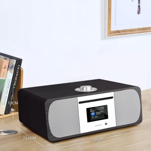  LEMEGA M5P All-In-One 35W Premium Music System,CD Player,FM Digital Radio,WIFI Internet Radio,Spotify Connect,Bluetooth Speaker,Headphone-out,Clock Alarms,Colour Display,Remote&App