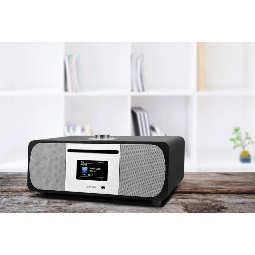  LEMEGA M5P All-In-One 35W Premium Music System,CD Player,FM Digital Radio,WIFI Internet Radio,Spotify Connect,Bluetooth Speaker,Headphone-out,Clock Alarms,Colour Display,Remote&App