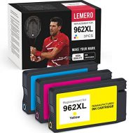 LEMERO Remanufactured Ink Cartridge Replacement for HP 962 962XL to use with OfficeJet Pro 9015 9010 9025 9020 9018 9012 9026 9027 9028 9029 (Cyan, Magenta, Yellow, 3-Pack)