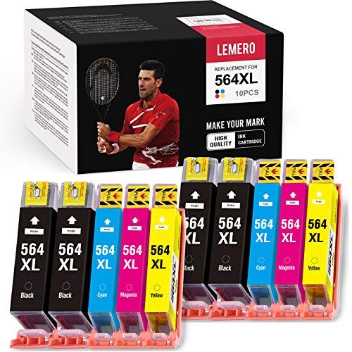  LEMERO Compatible Ink Cartridge Replacement for HP 564XL 564 XL to use with Deskjet 3520 3522 Photosmart 7510 5510 6510 Officejet 4600 4620 (4 Black, 2 Cyan, 2 Magenta, 2 Yellow, 1