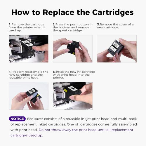  LEMERO Remanufactured Ink Cartridge Replacement for HP 65XL 65 XL to use with Envy 5055 5052 DeskJet 3755 3700 2622 3752 2652 2655 Printer (3 Black)