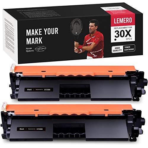  LEMERO Compatible Toner Cartridge Replacement for HP 30X 30A CF230X CF230A for Laserjet Pro M203dw Laserjet Pro MFP M227fdw M227fdn (Black, 2-Pack)