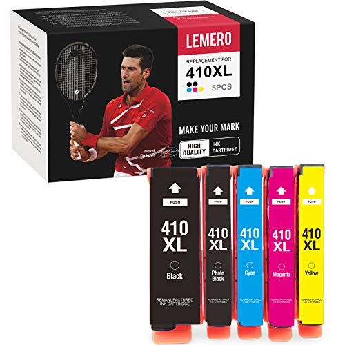  LEMERO Remanufactured Ink Cartridge Replacement for Epson 410XL 410 XL T410XL for Expression XP-7100 XP-640 XP-830 XP-630 XP-530 XP-635 (Black Cyan Magenta Yellow Photo Black, 5 Pa