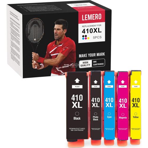  LEMERO Remanufactured Ink Cartridge Replacement for Epson 410XL 410 XL T410XL for Expression XP-7100 XP-640 XP-830 XP-630 XP-530 XP-635 (Black Cyan Magenta Yellow Photo Black, 5 Pa