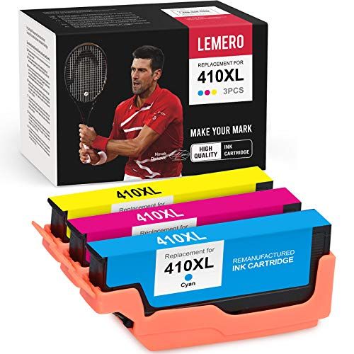  LEMERO Remanufactured Ink Cartridge Replacement for Epson 410XL 410 XL T410XL to use with Expression XP-640 XP-830 XP-7100 XP-530 XP-630 XP-635 (Cyan, Magenta, Yellow, 3 Pack)