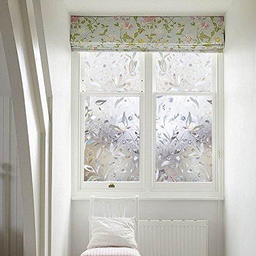  [아마존베스트]LEMON CLOUD 3D Window Film No Glue Static Decorative Privacy Films Window Frost Film for Glass (17.7In. by 78.7In)