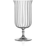 LEMONSODA Premium Rims Orient-Coupe Gin Sour/Long Island Ribbed Cocktail Glasses - Quality Crystal Glass - Short Stemmed - Set of 2 (Deco)