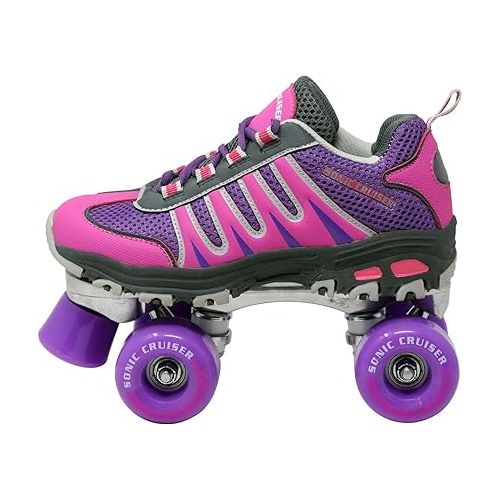  Lenexa Sonic Cruiser 2.0 Unisex Roller Skates - Sneaker Style Quad Skates for Indoor/Outdoor Use | Comfortable Fit Sizes