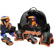 Lenexa Go GRO Adjustable Quad Roller Skate Bundle - Kids Roller Skates - Roller Skates for Kids - Roller Skates for Girls - Roller Skates for Boys - Girls Roller Skates