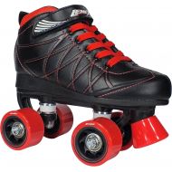 Lenexa Hoopla Kids Roller Skates for Kids Children - Girls and Boys - Kids Rollerskates - Childrens Quad Derby Roller Skate for Youths Boy/Girl - Kids Skates (Black w/Red Wheels)