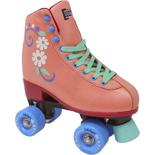  Lenexa uGOgrl Roller Skates for Girls - Kids Quad Roller Skate - Indoor, Outdoor, Derby Childrens Skate - Rollerskates Made for Kids - Great Youth Skate for Beginners