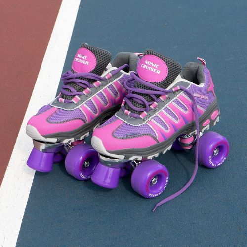  Lenexa Sonic Cruiser 2.0 Unisex Outdoor High Performance Rebound Wheels Quad Roller Speed Skates for Men and Women - Sneaker Shoe Style for Outdoor Skating