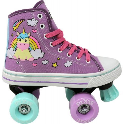  Lenexa Pixie Unicorn Kids Quad Roller Skate - Kids Roller Skates - Roller Skates for Kids - Roller Skates for Girls - Girls Roller Skates