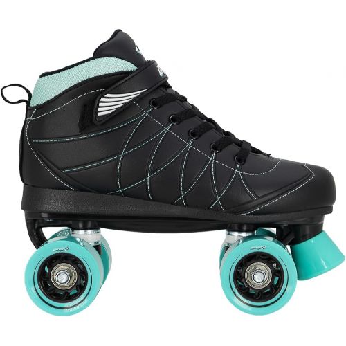  [아마존베스트]Lenexa Hoopla Kids Roller Skates for Kids Children - Girls and Boys - Kids Rollerskates - Childrens Quad Derby Roller Skate for Youths Boy/Girl - Kids Skates (Black w/Blue Wheels)