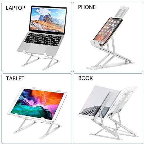  [아마존베스트]LENRUE Laptop Stand,Ergonomic Ventilated Laptops Riser With 15 Adjustable Levels, Fully Foldable Portable Laptop Holder Compatible with Computer Notebook ,Tablet,iPad,Mac MacBook Pro Air,