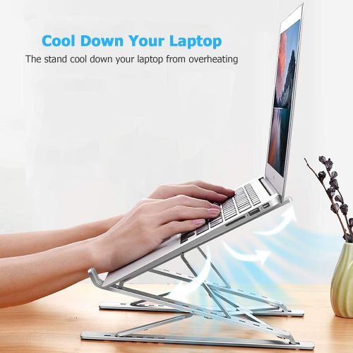  [아마존베스트]LENRUE Laptop Stand,Ergonomic Ventilated Laptops Riser With 15 Adjustable Levels, Fully Foldable Portable Laptop Holder Compatible with Computer Notebook ,Tablet,iPad,Mac MacBook Pro Air,