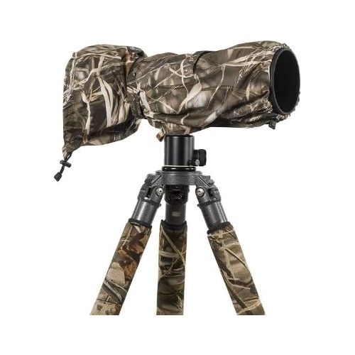  LensCoat Raincoat RS for Camera and Lens, Large Rain Cover Sleeve Camouflage Protection (Realtree Max4 HD) LCRSLM4