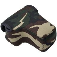 LensCoat BodyBag Compact with Lens camouflage neoprene protection camera body bag case (Forest Green Camo)