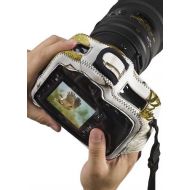 LensCoat Bodyguard CB Camouflage Neoprene Protection Camera Body Bag case (Clear Back) (Realtree AP Snow)